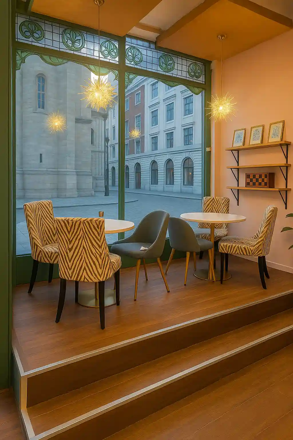 Display of coffees and fresh bakes at Jasmine Café