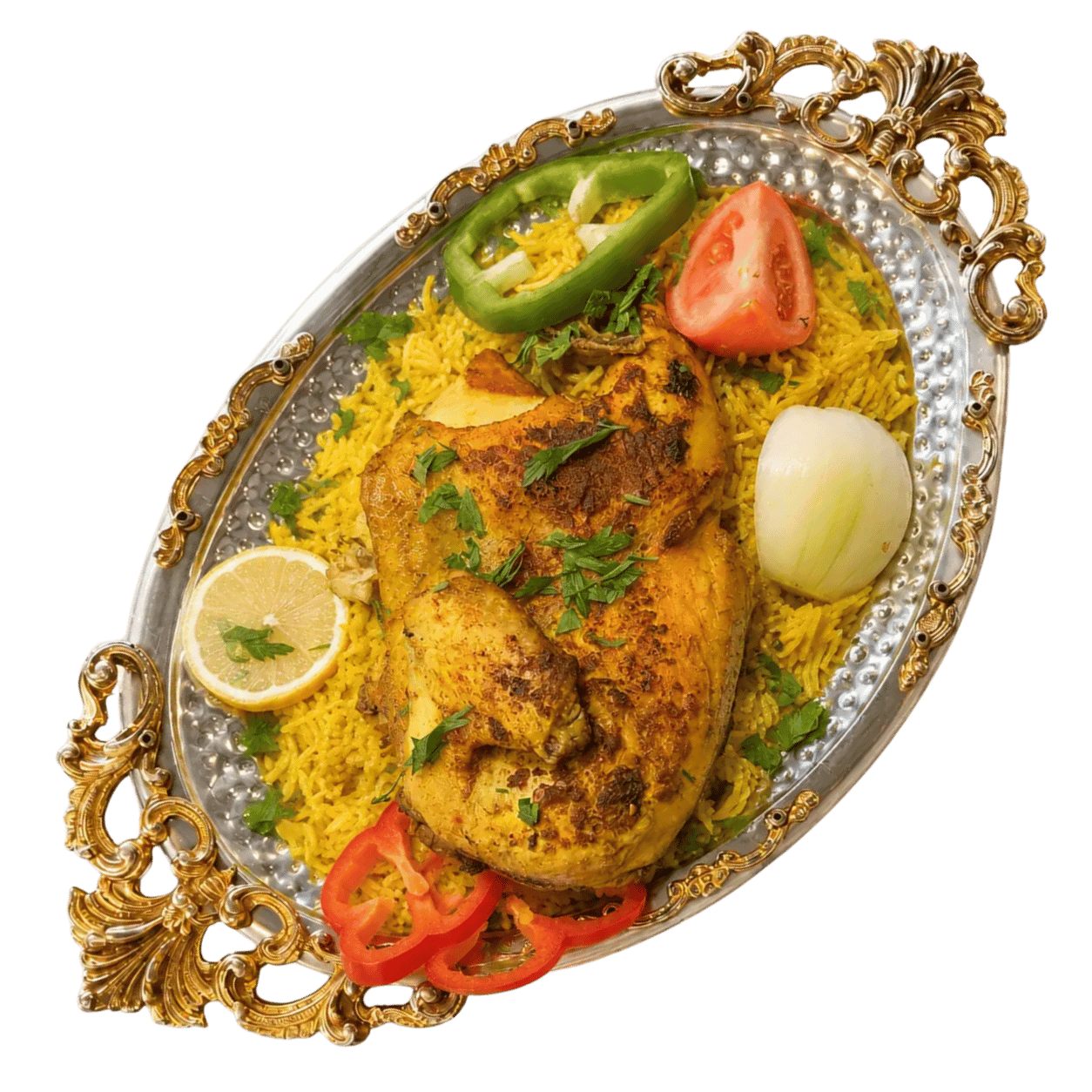 Chicken Mandi with aromatic mandi rice